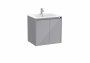 Roca Tenet Glossy Grey 600 x 460mm 2 Door Vanity Unit and Basin