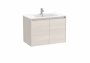 Roca Tenet Nordic Ash 800 x 460mm 2 Door Vanity Unit and Basin