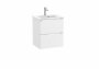 Roca Aleyda Compact Matt White 500mm 2 Drawer Vanity Unit & Basin