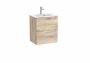 Roca Aleyda Compact Beige Wood 500mm 2 Drawer Vanity Unit & Basin