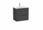 Roca Aleyda Compact Matt Black 600mm 2 Drawer Vanity Unit & Basin