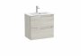 Roca Aleyda Compact White Wood 600mm 2 Drawer Vanity Unit & Basin