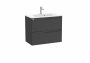 Roca Aleyda Compact Matt Black 700mm 2 Drawer Vanity Unit & Basin