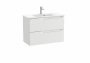 Roca Aleyda Compact Pebble Grey 800mm 2 Drawer Vanity Unit & Basin