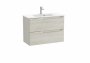 Roca Aleyda Compact White Wood 800mm 2 Drawer Vanity Unit & Basin