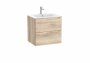 Roca Aleyda Beige Wood 600mm 2 Drawer Vanity Unit & Basin