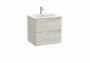 Roca Aleyda White Wood 600mm 2 Drawer Vanity Unit & Basin