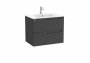 Roca Aleyda Matt Black 700mm 2 Drawer Vanity Unit & Basin