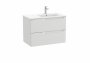 Roca Aleyda Pebble Grey 800mm 2 Drawer Vanity Unit & Right Hand Basin