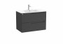 Roca Aleyda Matt Black 800mm 2 Drawer Vanity Unit & Basin