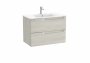 Roca Aleyda White Wood 800mm 2 Drawer Vanity Unit & Basin