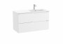 Roca Aleyda Matt White 1000mm 2 Drawer Vanity Unit & Right Hand Basin