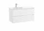 Roca Aleyda Matt White 1000mm 2 Drawer Vanity Unit & Left Hand Basin