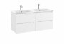 Roca Aleyda Matt White 1200mm 2 Drawer Vanity Unit & Basin