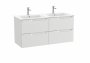 Roca Aleyda Pebble Grey 1200mm 2 Drawer Vanity Unit & Basin