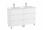 Roca Aleyda Matt White 1200mm 3 Drawer Vanity Unit & Basin with Legs