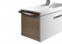 Roca Victoria-N 800mm Vanity Unit with Two Drawers & Basin - Walnut