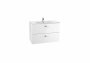 Roca Victoria Basic Unik Gloss White 800mm Basin Unit with 2 Drawers