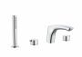 Roca Insignia Deck-Mounted Bath-Shower Mixer with Hand Shower & 1.5m Flexible Hose - Chrome