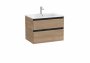 Roca The Gap Walnut 700mm 2 Drawer Vanity Unit with Basin