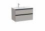 Roca The Gap Matt Grey 800mm 2 Drawer Vanity Unit with Left Hand Basin