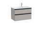 Roca The Gap Matt Grey 800mm 2 Drawer Vanity Unit with Right Hand Basin