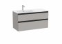 Roca The Gap Matt Grey 1000mm 2 Drawer Vanity Unit with Left Hand Basin