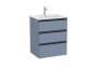 Roca The Gap Matt Blue 600mm 3 Drawer Vanity Unit with Basin