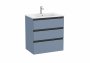 Roca The Gap Matt Blue 700mm 3 Drawer Vanity Unit with Basin