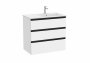 Roca The Gap Matt White 800mm 3 Drawer Vanity Unit with Right Hand Basin