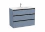 Roca The Gap Matt Blue 1000mm 3 Drawer Vanity Unit with Basin