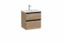 Roca The Gap Compact Walnut 500mm 2 Drawer Vanity Unit with Basin