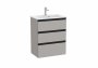 Roca The Gap Compact Matt Grey 600mm 3 Drawer Vanity Unit with Basin