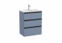 Roca The Gap Compact Matt Blue 600mm 3 Drawer Vanity Unit with Basin