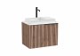 Roca Horizon 715mm Vanity Unit with White Marble Countertop and Dash Over Countertop Basin