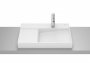 Roca Horizon 715mm Vanity Unit with White Marble Countertop and View Over Countertop Basin