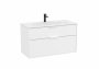 Roca Optica 1000mm Matt White Vanity Unit with 2 Drawers & Stonex Basin