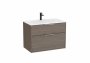 Roca Optica 800mm Dark Oak Vanity Unit with 2 Drawers & Stonex Basin