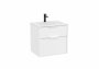 Roca Optica 600mm Matt White Vanity Unit with 2 Drawers & Stonex Basin