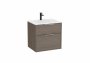 Roca Optica 600mm Dark Oak Vanity Unit with 2 Drawers & Stonex Basin