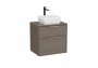 Roca Optica 600mm Dark Oak Vanity Unit with 2 Drawers & Matching Countertop