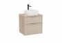 Roca Optica 600mm Light Ash Vanity Unit with 2 Drawers & Matching Countertop