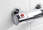 Roca T-500 Wall-Mounted Thermostatic Bath/Shower Mixer with Diverter-Flow Regulator