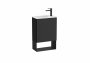 Roca Mini Matt Black Cloakroom Vanity Unit & Basin