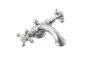 Silverdale Victorian Monobloc Basin Mixer with Pop Up Waste - Chrome