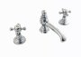 Silverdale Victorian 3 Tap Hole Basin Mixer with Pop-Up Waste - Chrome