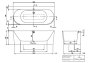 Villeroy & Boch Oberon 2.0 1800 x 800mm Back-To-Wall Double-Ended Bath - White Alpin