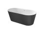 Roca Raina 1600mm Freestanding Oval Bath - Onyx