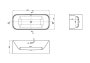 Scudo Choices 1700 x 700mm Freestanding Bath - Gloss White