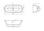 Scudo Coral 1700 x 750mm Freestanding Bath - Gloss White